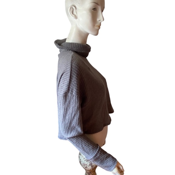 ❄️ 50% off winter Wild Fable crop turtleneck waffle knit pullover sweater top S - Picture 4 of 10